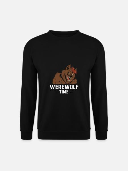 Werewolf Time Werwolf Shirt Geschenk - Unisex Pullover - Schwarz