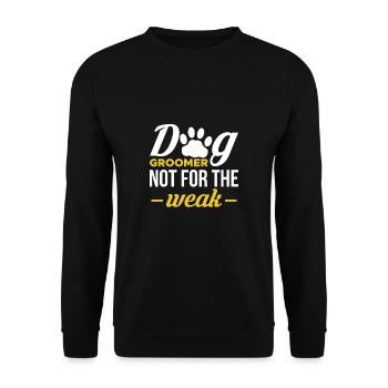 Toiletteur pour chien Pas pour la chemise faible Coiffeur pour chien - Sweat-shirt Unisexe - noir - Devant - Alina (178cm) & Michal (187cm)