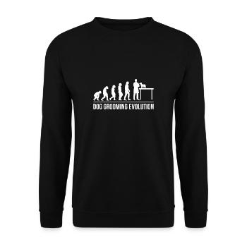 Evolution Dog Groomer Chemise Chien Coiffeur Cadeau - Sweat-shirt Unisexe - noir - Devant - Alina (178cm) & Michal (187cm)