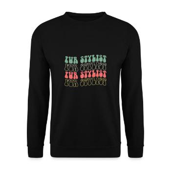 Pour Styliste Chien Coiffeur Chemise Cadeau - Sweat-shirt Unisexe - noir - Devant - Alina (178cm) & Michal (187cm)