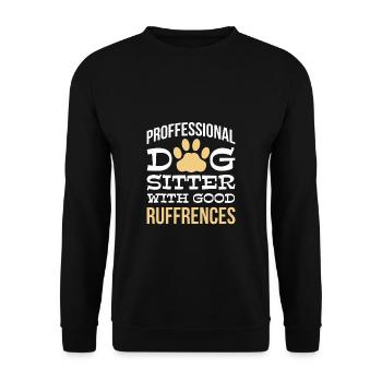 Dog sitter professionnel avec de bonnes ruffrences - Sweat-shirt Unisexe - noir - Devant - Alina (178cm) & Michal (187cm)
