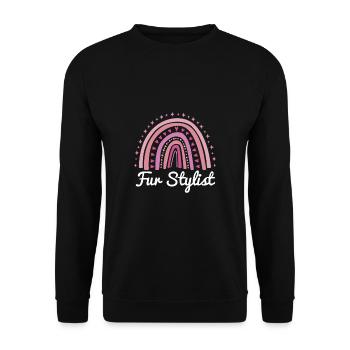 Pour Styliste Chien Coiffeur Chemise Cadeau - Sweat-shirt Unisexe - noir - Devant - Alina (178cm) & Michal (187cm)