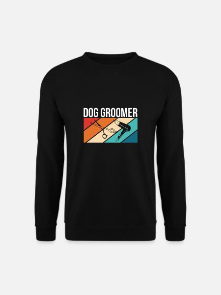 Dog Groomer Vintage Retro Hunde Friseur - Unisex Pullover - Schwarz