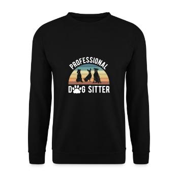 Professional Dog Sitter Shirt Gift Dogs - Sweat-shirt Unisexe - noir - Devant - Alina (178cm) & Michal (187cm)