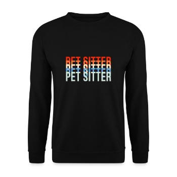 Vintage Retro Pet Sitter Pets Shirt - Unisex Sweatshirt - black - Front - Alina (178cm) & Michal (187cm)