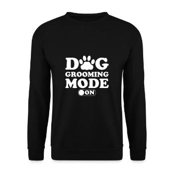 Dog Grooming Fashion On Shirt Gift Dog Hairdresser - Unisex Sweatshirt - black - Front - Alina (178cm) & Michal (187cm)