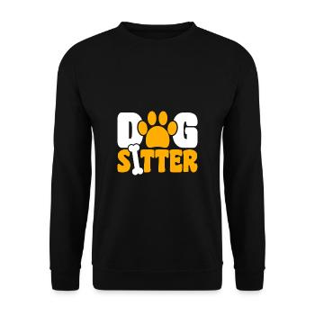 Cadeau Chemise Dog Sitter - Sweat-shirt Unisexe - noir - Devant - Alina (178cm) & Michal (187cm)
