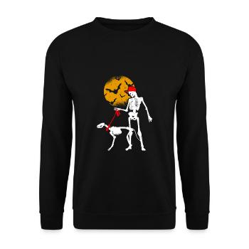 Halloween Dog Propriétaire Dog Sitter - Sweat-shirt Unisexe - noir - Devant - Alina (178cm) & Michal (187cm)