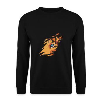 Tiger Shirt Geschenk - Unisex Pullover - Schwarz - Vorne - Alina (178cm) & Michal (187cm)
