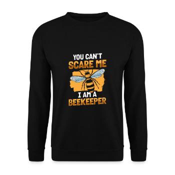 You Cant Scare Me I Am A Beekeeper Shirt - Unisex Sweatshirt - black - Front - Alina (178cm) & Michal (187cm)