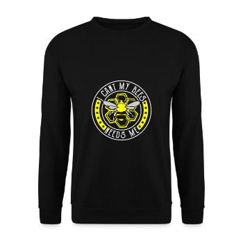 I Cant My Bees Needs Me Shirt Beekeeper Gift - Unisex Sweatshirt - black - Front - Alina (178cm) & Michal (187cm)