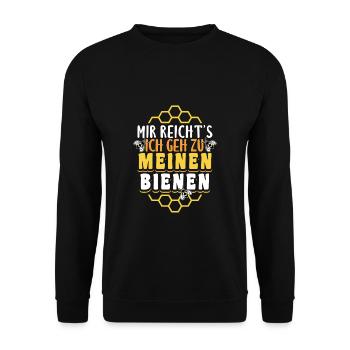 Mir Reicht´s Ich Geh Zu Meinen Bienen Shirt - Unisex Pullover - Schwarz - Vorne - Alina (178cm) & Michal (187cm)