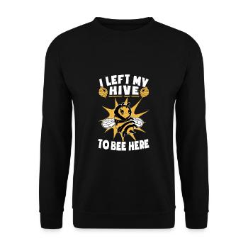 J’ai laissé ma ruche à Bee Here Chemise Apiculteur - Sweat-shirt Unisexe - noir - Devant - Alina (178cm) & Michal (187cm)