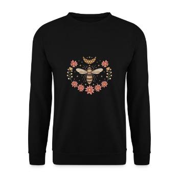 Flowers Bees Shirt Gift Beekeeper - Unisex Sweatshirt - black - Front - Alina (178cm) & Michal (187cm)