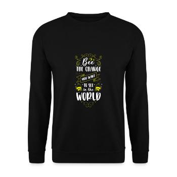 Bee The Chance Shirt Gift Beekeeper - Unisex Sweatshirt - black - Front - Alina (178cm) & Michal (187cm)