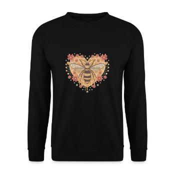 Love Bee Beekeeper Bee Shirt Gift - Unisex Sweatshirt - black - Front - Alina (178cm) & Michal (187cm)