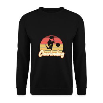 Cadeau de chemise Vintage Retro Cheerleading - Sweat-shirt Unisexe - noir - Devant - Alina (178cm) & Michal (187cm)