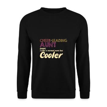 Cheerleading Aunt Shirt Geschenk Definition - Unisex Pullover - Schwarz - Vorne - Alina (178cm) & Michal (187cm)
