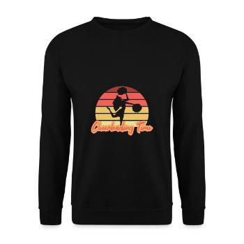 Chemise vintage rétro Cheerleading Time - Sweat-shirt Unisexe - noir - Devant - Alina (178cm) & Michal (187cm)