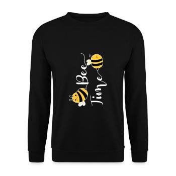 Bee Time Beekeeper Shirt Gift - Unisex Sweatshirt - black - Front - Alina (178cm) & Michal (187cm)