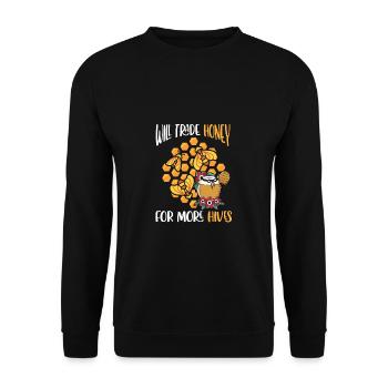 Will Trade Money For More Hives Shirt Gift - Unisex Sweatshirt - black - Front - Alina (178cm) & Michal (187cm)