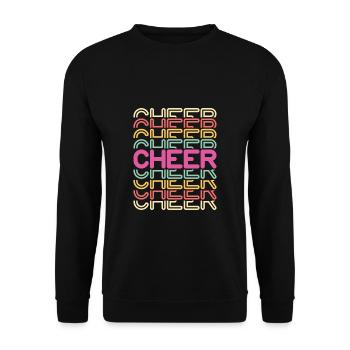 Cadeau de chemise Vintage Retro Cheerleader - Sweat-shirt Unisexe - noir - Devant - Alina (178cm) & Michal (187cm)