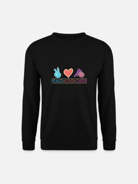 Peace Love Cheer Shirt - Unisex Pullover - Schwarz