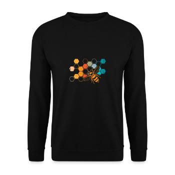 Vintage Retro Bee Bee Shirt Gift - Unisex Sweatshirt - black - Front - Alina (178cm) & Michal (187cm)