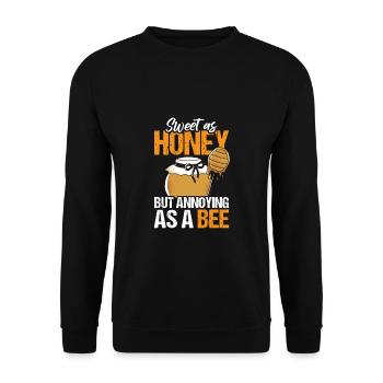 Sweet As Honey But Annoying As A Bee - Unisex Sweatshirt - black - Front - Alina (178cm) & Michal (187cm)