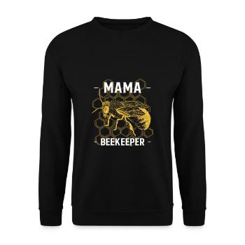 Mama Beekeeper Shirt Mutter Muttertag Shirt - Unisex Pullover - Schwarz - Vorne - Alina (178cm) & Michal (187cm)