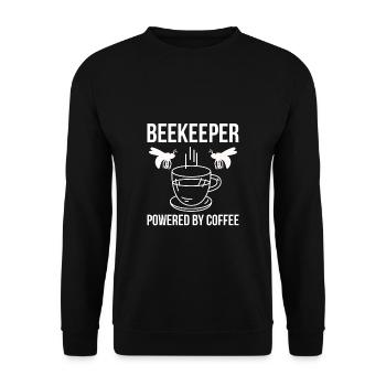 Beekeeper Powered By Coffee - Unisex Sweatshirt - black - Front - Alina (178cm) & Michal (187cm)