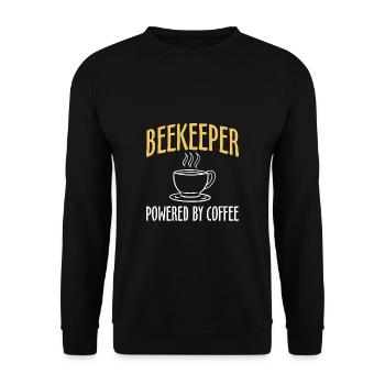 Beekeeper Powered By Coffee - Unisex Sweatshirt - black - Front - Alina (178cm) & Michal (187cm)