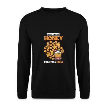 Will Trade Honey For More Hives Shirt - Unisex Sweatshirt - black - Front - Alina (178cm) & Michal (187cm)