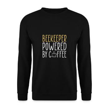 Beekeeper Powered By Coffee - Unisex Sweatshirt - black - Front - Alina (178cm) & Michal (187cm)