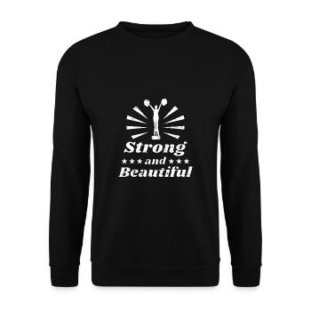 Forte et belle chemise cadeau pom-pom girl - Sweat-shirt Unisexe - noir - Devant - Alina (178cm) & Michal (187cm)