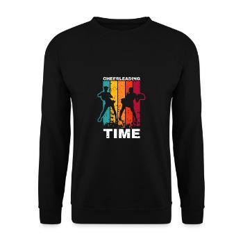 Cheerleading Time Vintage Retro Cadeau - Sweat-shirt Unisexe - noir - Devant - Alina (178cm) & Michal (187cm)