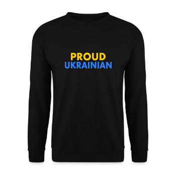 Proud ukrainian - Unisex Sweatshirt - black - Front - Alina (178cm) & Michal (187cm)