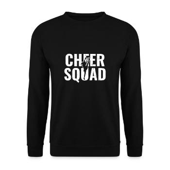 Cheer Squad Cheerleader Team Gift - Unisex Sweatshirt - black - Front - Alina (178cm) & Michal (187cm)