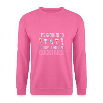 Son début ressemble beaucoup à des cocktails - Sweat-shirt Unisexe - rose - Devant