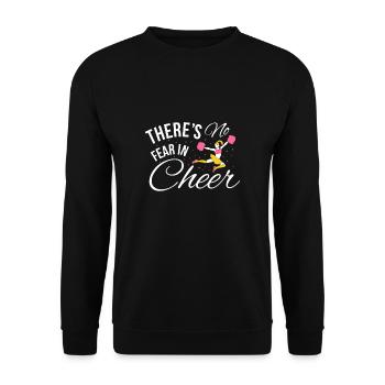 Theres No Fear In Cheer Cheerleading Shirt - Sweat-shirt Unisexe - noir - Devant - Alina (178cm) & Michal (187cm)