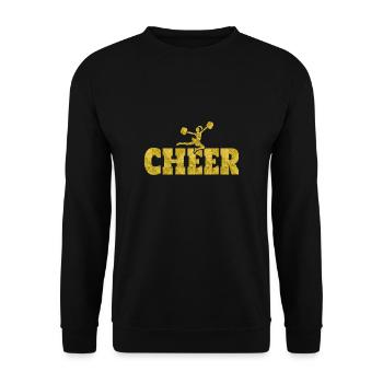 Cheer Shirt Cadeau Cheerleading - Sweat-shirt Unisexe - noir - Devant - Alina (178cm) & Michal (187cm)