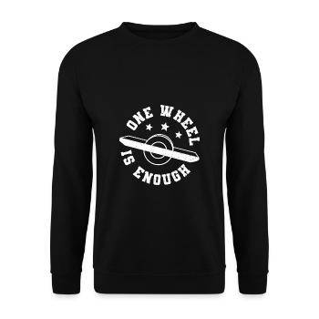 One Wheel Is Ennough - Unisex Sweatshirt - black - Front - Alina (178cm) & Michal (187cm)