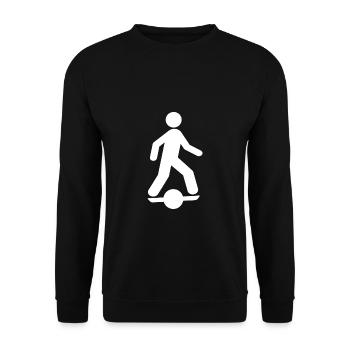 Stick Figure Onewheel Shirt Gift - Unisex Sweatshirt - black - Front - Alina (178cm) & Michal (187cm)