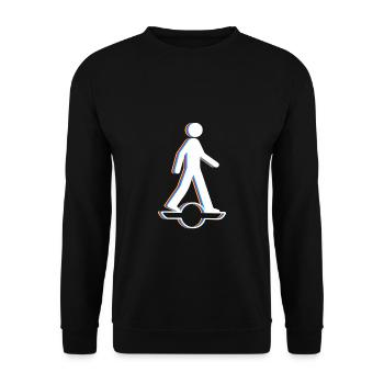 Stick Figure Onewheel Shirt Gift - Unisex Sweatshirt - black - Front - Alina (178cm) & Michal (187cm)