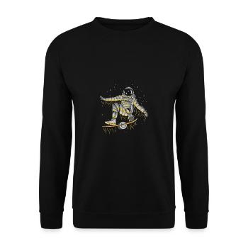 Onehweel Astronaut Shirt Gift - Unisex Sweatshirt - black - Front - Alina (178cm) & Michal (187cm)