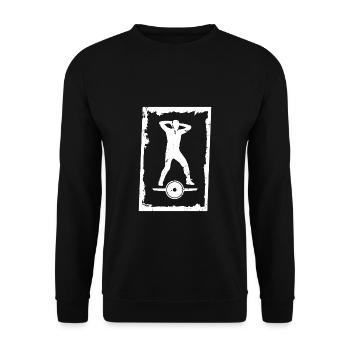 Onehweel Shirt Gift - Unisex Sweatshirt - black - Front - Alina (178cm) & Michal (187cm)