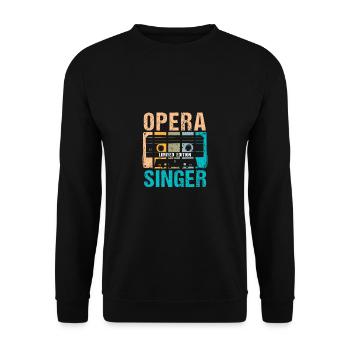 Opera Singer Shirt Geschenk - Unisex Pullover - Schwarz - Vorne - Alina (178cm) & Michal (187cm)
