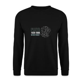 Pluto 1930-2006 Never Forget - Unisex Pullover - Schwarz - Vorne - Alina (178cm) & Michal (187cm)