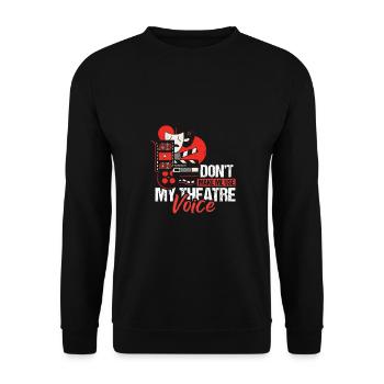 Domt me fait utiliser mon lecteur de théâtre vocal de théâtre - Sweat-shirt Unisexe - noir - Devant - Alina (178cm) & Michal (187cm)