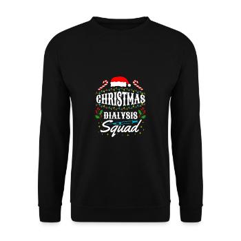 Cadeau de chemise de l’escouade de dialyse de Noël - Sweat-shirt Unisexe - noir - Devant - Alina (178cm) & Michal (187cm)